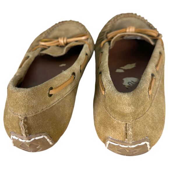 Lucky Brand Brown Leather Suede Moccasins Women's Size 10 - Picture 9 of 9